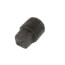 1/4" Black Solid Plug