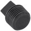 1/2" Black Solid Plug
