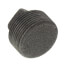 1-1/4" Black Solid Plug