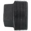 1-1/2" Black Solid Plug