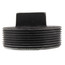 3" Black Solid Plug