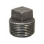 4" Black Solid Plug