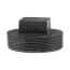 4" Black Solid Plug