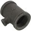 1-1/4" x 1-1/4" x 1/4" Black Reducing Tee
