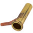 1-1/2" x 6" Rough Brass Dishwasher Tailpiece with Solid Brass Nut, 22 GA, Direct Connect (1/2" Copper - Long Branch)