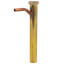 1-1/2" x 12" Rough Brass Dishwasher Tailpiece w/ Die Cast Zinc Nut, 22 GA, Direct Connect (1/2" Copper - Long Branch)