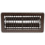 6" x 14" (Wall Opening Size) Hickory Dark Java Floor Register (350 Series)