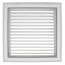12" x 12" (Wall Opening Size) White Steel Fixed-Bar Filter Grille (96AFB2 Series)