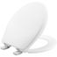 Affinity Round Plastic Toilet Seat, STA-TITE, Easy-Clean, Whisper-Close (White)