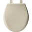 Round Plastic Toilet Seat, STA-TITE, Whisper Close (Bone)