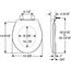 Round Plastic Toilet Seat, STA-TITE, Whisper Close (Bone)