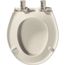 Round Plastic Toilet Seat, STA-TITE, Whisper Close (Biscuit)