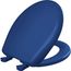 Round Plastic Toilet Seat, STA-TITE, Easy-Clean, Whisper-Close (Colonial Blue)