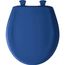 Round Plastic Toilet Seat, STA-TITE, Easy-Clean, Whisper-Close (Colonial Blue)