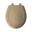 Round Plastic Toilet Seat, STA-TITE, Easy-Clean, Whisper-Close (Sand)