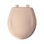 Round Plastic Toilet Seat, STA-TITE, Easy-Clean, Whisper-Close (Desert Bloom)