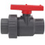 T-645 1-1/4" Gray PVC Single Union Ball Valve (Threaded)