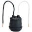 Keyless Lampholder for Temporary Lighting, Medium Base, Two 6" Leads - Black (250V/660W)