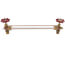 1/2" Standard Bronze Gauge w/ Aluminum Wheel w/ 12" Glass & Rod
