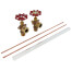 1/2" Standard Bronze Gauge w/ Aluminum Wheel w/ 12" Glass & Rod