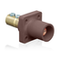 Male, Panel Receptacle, 90-Degree, Double Set Screw, 2/0-4/0 AWG, 400A Max., 16 Series Taper Nose (Brown)