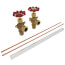 1/2" Heavy Aluminum Water Gauge w/ 12" Glass & Rod
