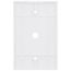 1-Gang Telephone & Coaxial Cable Wall Plate, Mid-Size, Thermoset - White