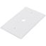 1-Gang Telephone & Coaxial Cable Wall Plate, Mid-Size, Thermoset - White