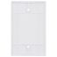1-Gang Blank Box Mount Wall Plate, Mid-Size, Thermoset - White