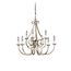 Dover 29" 9 Light 2 Tier Chandelier (Brushed Nickel)