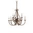 Dover 29" 9 Light 2 Tier Chandelier (Tannery Bronze)