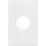 1-Gang Single Receptacle Wall Plate, Mid-Size, Thermoset - White