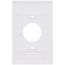 1-Gang Single Receptacle Wall Plate, Mid-Size, Thermoset - White