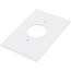 1-Gang Single Receptacle Wall Plate, Mid-Size, Thermoset - White