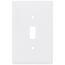 1-Gang Toggle Wall Plate, Mid-Size, Thermoset - White