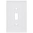 1-Gang Toggle Wall Plate, Mid-Size, Thermoset - White