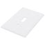 1-Gang Toggle Wall Plate, Mid-Size, Thermoset - White
