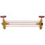 1/2" NPT Rough Bronze Water Gauge w/ EPDM Glass Seal & Rod, Aluminum Type Wheel (5/8" OD x 12" Length)