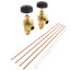 1/2" Square Composition Water Gauge w/ 12" Glass & Rod (w/ Auto Ball Valve)