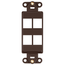 Quickport, Decora Insert, 4-port (Brown)