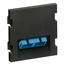 Duplex Sc Angled Fiber Adapter MOS Module, Zirconia Ceramic Sleeve, 2 Units High (Black)