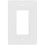 1-Gang Decorator & GFCI Wall Plate, Mid-Size, Thermoset - White