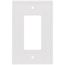 1-Gang Decorator & GFCI Wall Plate, Mid-Size, Thermoset - White