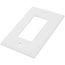 1-Gang Decorator & GFCI Wall Plate, Mid-Size, Thermoset - White