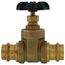 3/4" Press Gate Valve (Lead-Free Brass)