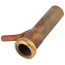 1-1/2" x 6" Rough Brass Dishwasher Tailpiece with Solid Brass Nut, 22 GA, Slip Joint (1/2" Copper - Long Branch)