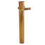 1-1/2" x 12" Rough Brass Dishwasher Tailpiece with Solid Brass Nut, 17 GA, Direct Connect (1/2" Copper)