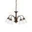 Wynberg 13.75" 5 Light Chandelier w/ Satin Etched Glass (Olde Bronze)