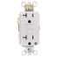 Hospital-Grade Self-Test Duplex GFCI Receptacle, NEMA 5-20R - White (20A)