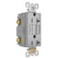 Radiant Spec-Grade Tamper-Resistant Self-Test Duplex GFCI Receptacle, NEMA 5-20R - Gray (20A)